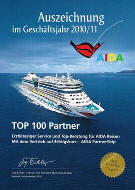 AIDA Premium Club Urkunde 2011